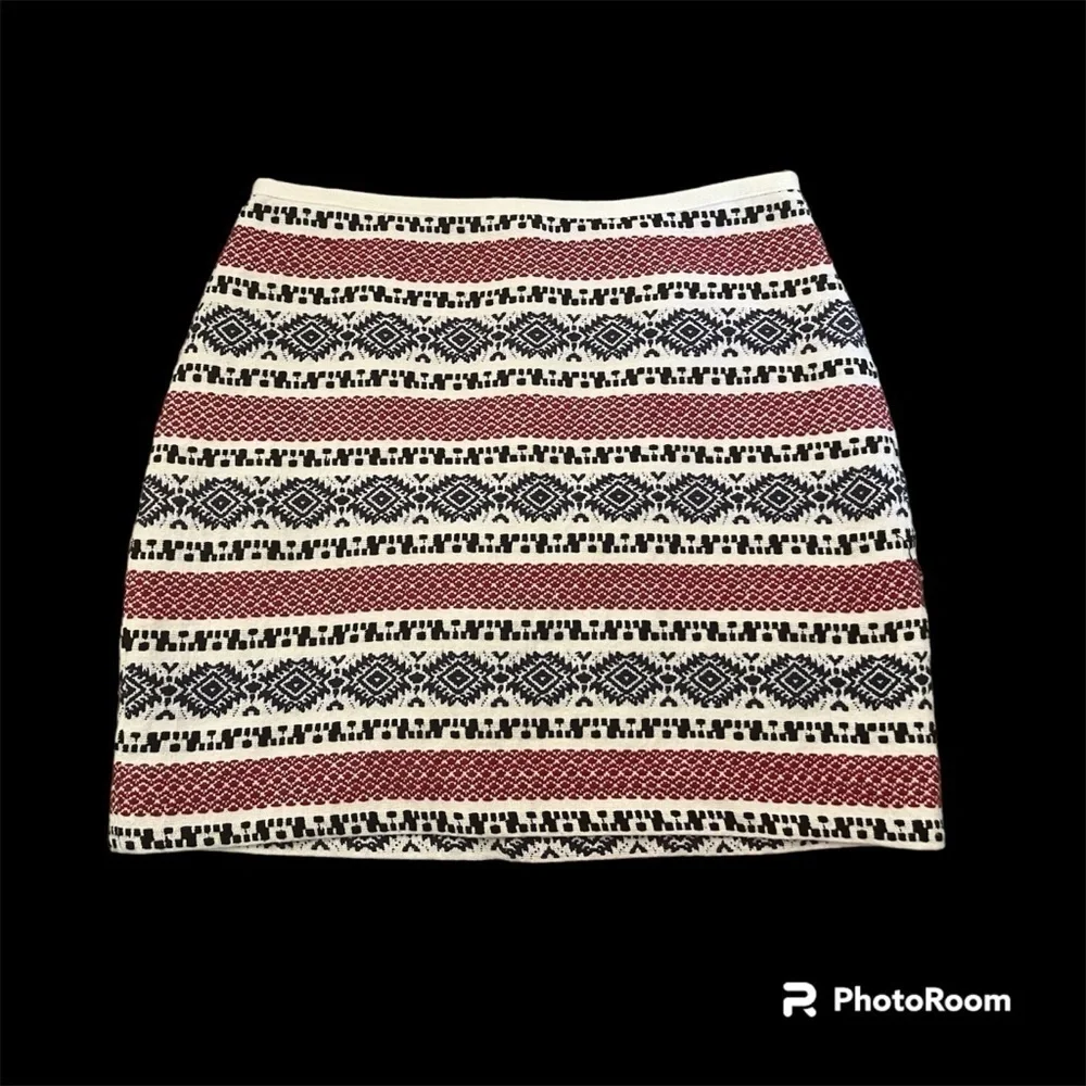 Madewell preppy aztec winter pattern adorable mini skirt
